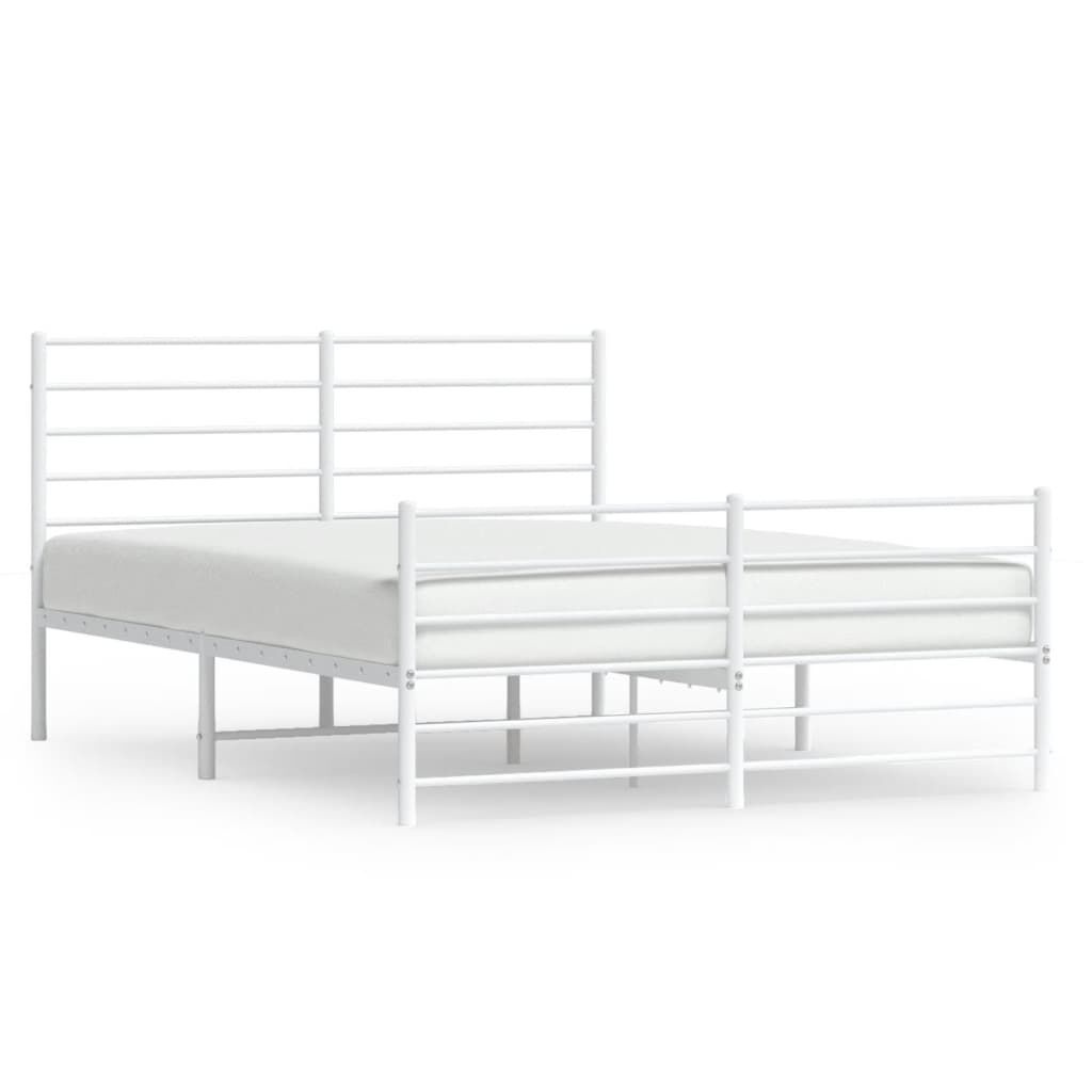 vidaXL Wit Metaal Bedframe 120x200cm - Nu met 55% korting!