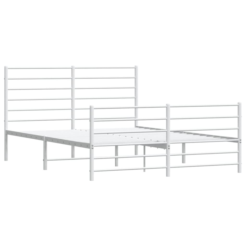 vidaXL Wit Metaal Bedframe 120x200cm - Nu met 55% korting!