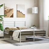 vidaXL Wit Metaal Bedframe 120x200cm - Nu met 55% korting!