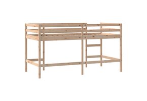 vidaXL Kinderhoogslaper Grenenhout 80x200 cm - 60% Korting!