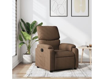 vidaXL Fauteuil Verstelbaar Stof Bruin - 35% Korting!