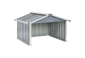 vidaXL Robotmaaier Overkapping - Staal Grijs | 55% Korting