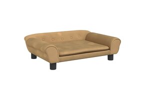 vidaXL Kinderbank Fluweel Bruin - 35% Korting!