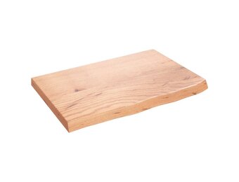 vidaXL Wastafelblad Massief Hout Lichtbruin - 55% Korting