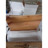 vidaXL Wastafelblad Massief Hout Lichtbruin - 55% Korting