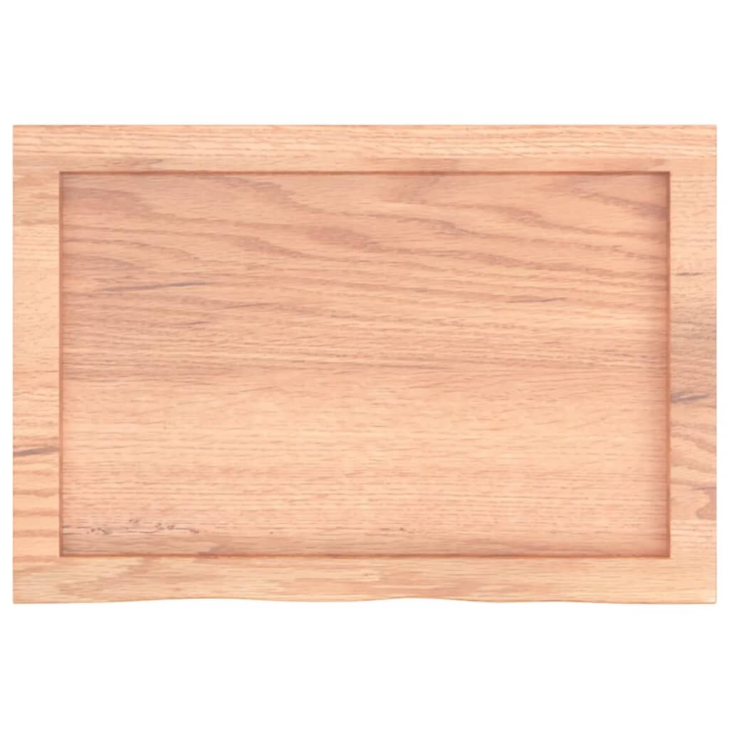 vidaXL Wastafelblad Massief Hout Lichtbruin - 55% Korting