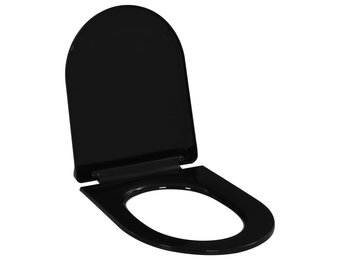 vidaXL Toiletbril Soft-close Zwart - 35% Korting!