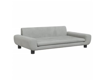 vidaXL Hondenmand Fluweel Lichtgrijs 100x54x33 cm | Nu 35% Korting!