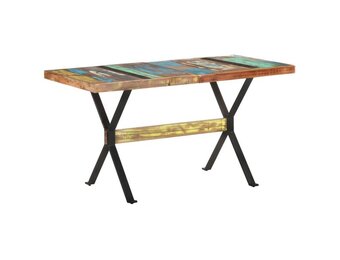 vidaXL Eettafel Gerecycled Hout 140cm - 35% Korting!
