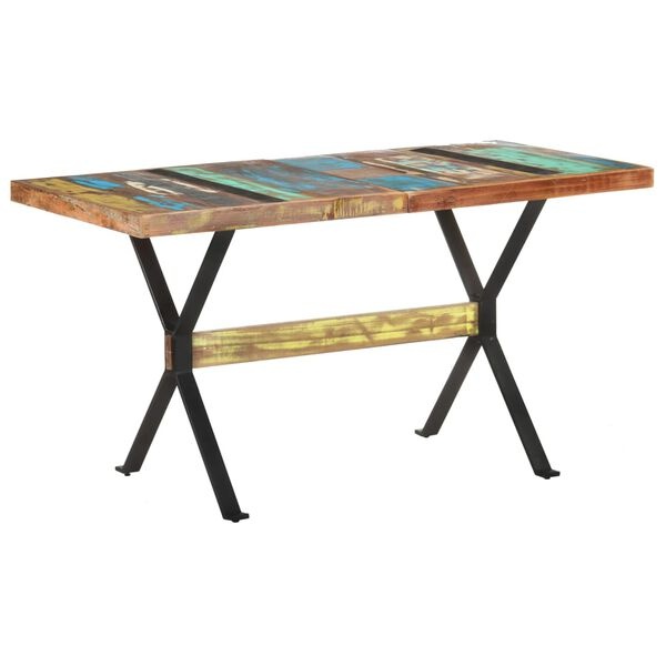 vidaXL Eettafel Gerecycled Hout 140cm - 35% Korting!