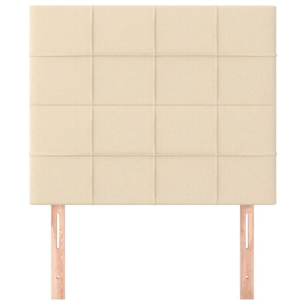 vidaXL Hoofdborden 2 st 80x5x78/88 cm stof crèmekleurig - 35% Korting