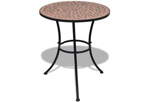 vidaXL Mozaïek Bistrotafel 60cm Terracotta - 35% Korting!