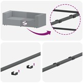 vidaXL Modulaire Voetenbank Module Blauw - 30% Korting!