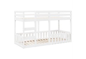 vidaXL Stapelbed Grenenhout Wit 90x200 - 35% Korting!