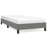 vidaXL Bedframe 90x200cm Donkergrijs Stof - 42% Korting!