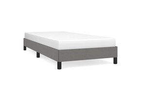 vidaXL Bedframe 90x200cm Donkergrijs Stof - 42% Korting!