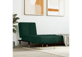 vidaXL Chaise longue fluweel donkergroen | 55% Korting