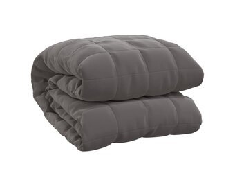 vidaXL Verzwaringsdeken 135x200cm 6kg Grijs - Nu 35% Korting!