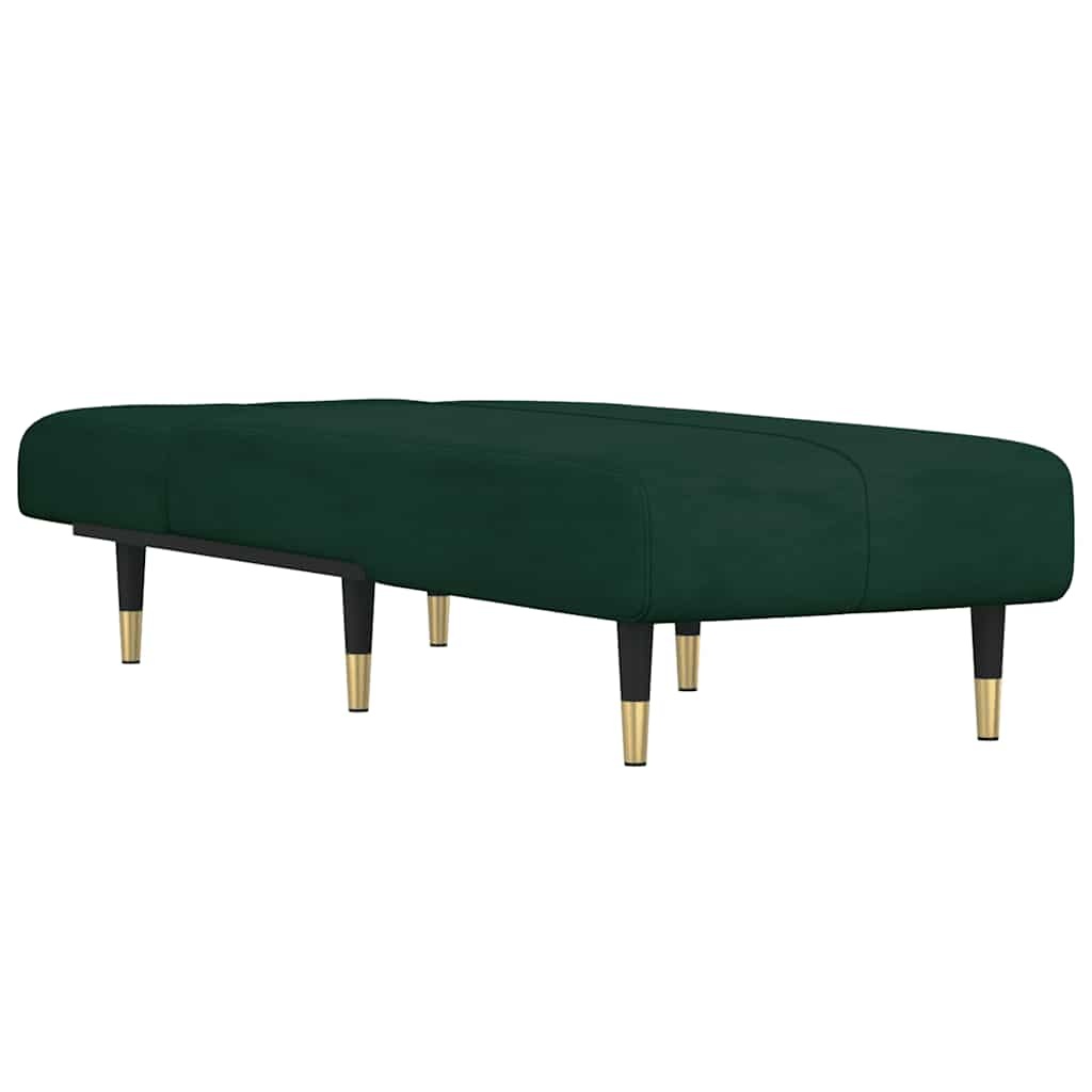 vidaXL Chaise longue fluweel donkergroen | 55% Korting