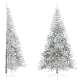 vidaXL Halve Kunstkerstboom Zilver 240cm - 35% Korting!