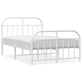 vidaXL Bedframe Metaal Wit 120x200 cm - Nu met 60% Korting!