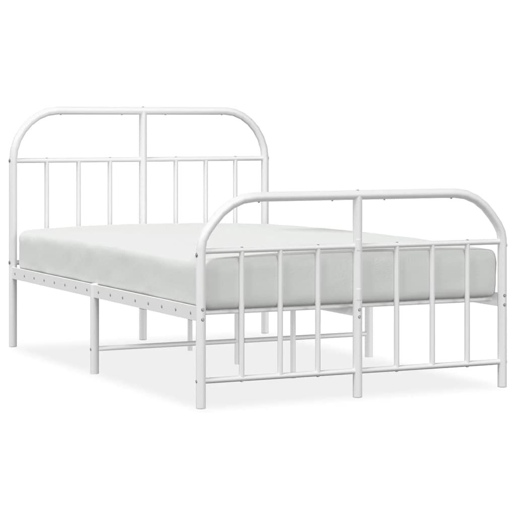 vidaXL Bedframe Metaal Wit 120x200 cm - Nu met 60% Korting!