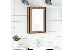 vidaXL Badkamerspiegelkast 42x12x60cm Bewerkt Hout - 35% Korting!