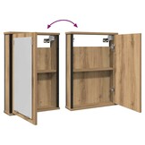 vidaXL Badkamerspiegelkast 42x12x60cm Bewerkt Hout - 35% Korting!