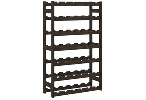 vidaXL Wijnrek 42 Flessen Grenenhout Zwart - Nu 35% Korting!