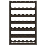 vidaXL Wijnrek 42 Flessen Grenenhout Zwart - Nu 35% Korting!