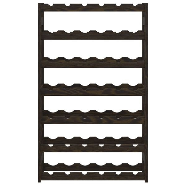 vidaXL Wijnrek 42 Flessen Grenenhout Zwart - Nu 35% Korting!