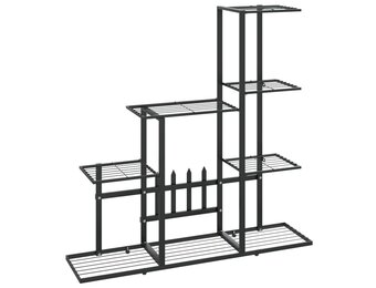 vidaXL Bloemenstandaard Metaal Zwart - 35% Korting!