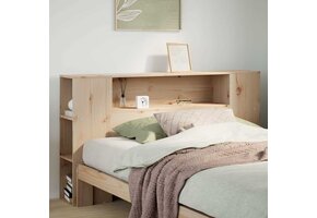 vidaXL Hoofdbord Massief Grenenhout met Opbergruimte 140 cm - 35% Korting