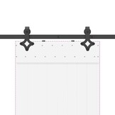 vidaXL Schuifdeurbeslag - 152,5 cm Staal Zwart - 35% Korting