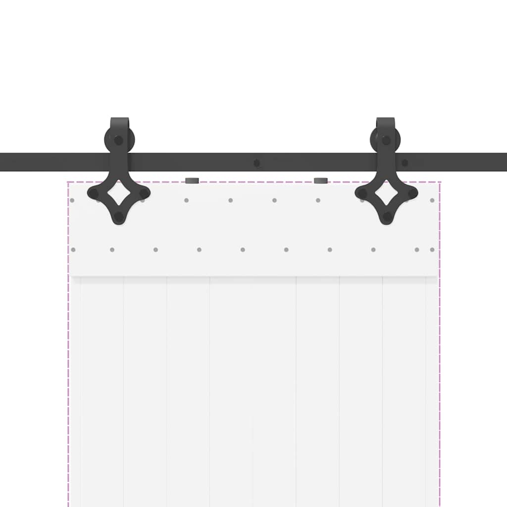 vidaXL Schuifdeurbeslag - 152,5 cm Staal Zwart - 35% Korting