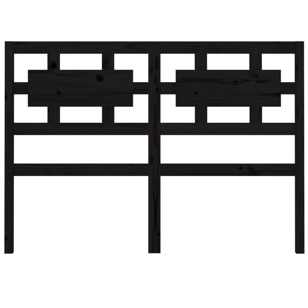 vidaXL Hoofdbord 165,5x4x100 cm - Massief Grenenhout Zwart | 54% Korting!