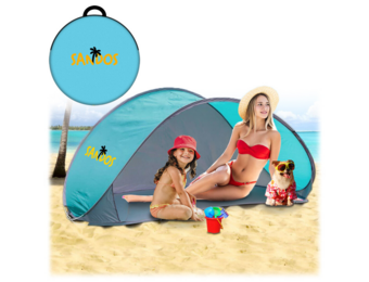 Pop-up Strandtent 4 persoons - UV 50 - Waterbestendig - Nu 65% Korting!