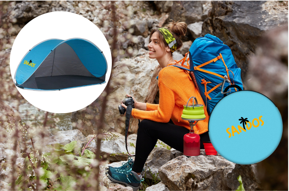 Pop-up Strandtent 4 persoons - UV 50 - Waterbestendig - Nu 65% Korting!