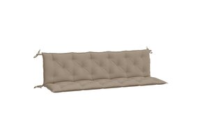 vidaXL Tuinbankkussens 2 st 180x50x7 cm oxford stof taupe
