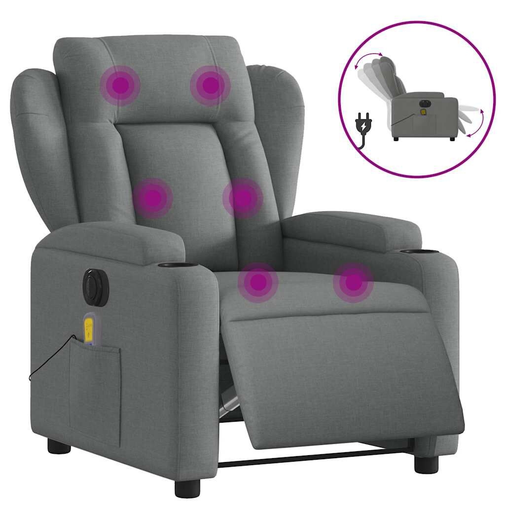 vidaXL Elektrische Massagestoel - Stof Donkergrijs - 35% Korting