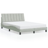 vidaXL Bedframe Grijs Fluweel 120x200 cm - 55% Korting