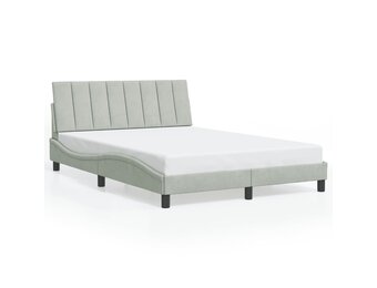 vidaXL Bedframe Grijs Fluweel 120x200 cm - 55% Korting