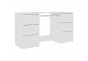 VidaXL Schrijftafel 140x50x77 cm Wit - 55% Korting!