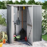 vidaXL Tuinschuur 180,5x97x209,5 cm Grijs - Nu met 60% Korting!
