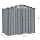 vidaXL Tuinschuur 205x129x183 cm Grijs - 35% Korting!