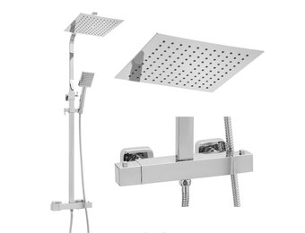 Douchepaneel met Regendouche (25cm) & Thermostaatkraan - 35% Korting!