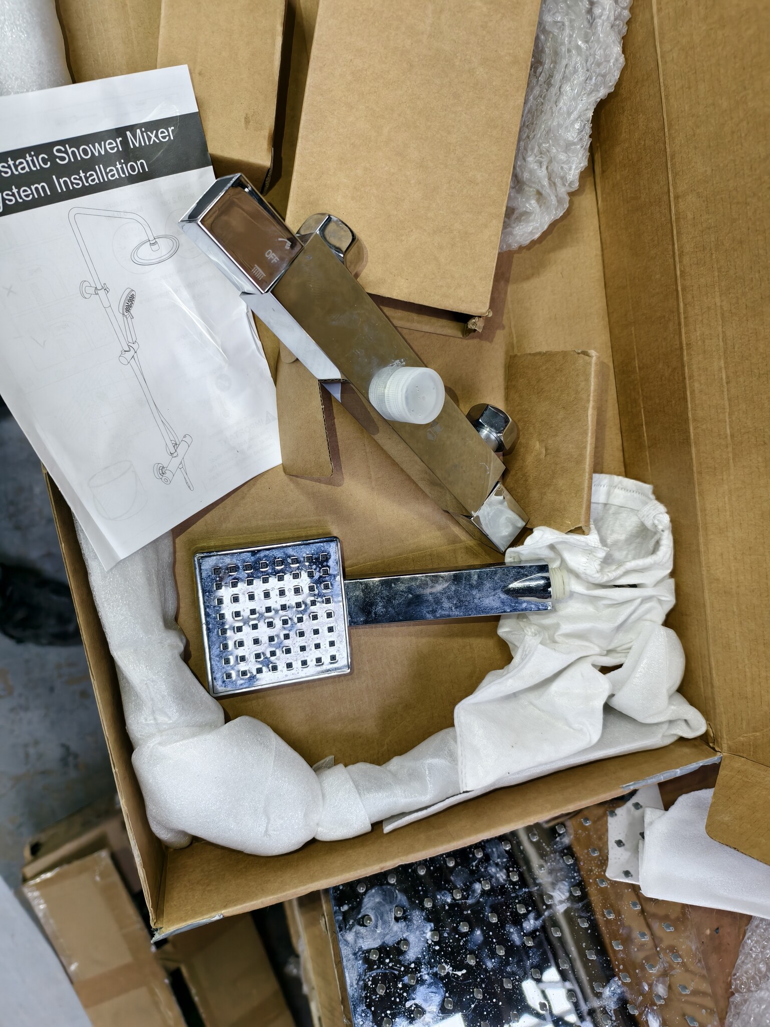 Douchepaneel met Regendouche (25cm) & Thermostaatkraan - 35% Korting!