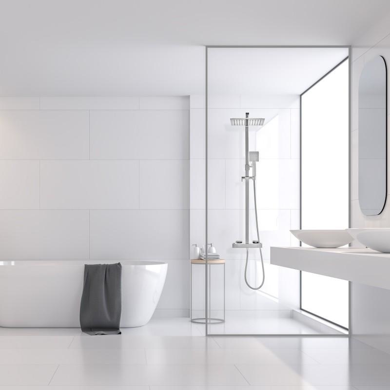 Douchepaneel met Regendouche (25cm) & Thermostaatkraan - 35% Korting!