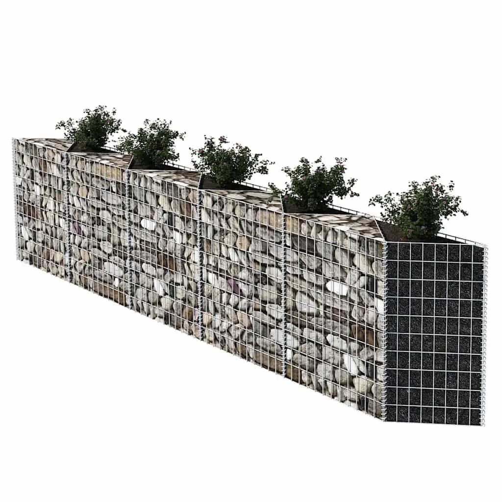 vidaXL Gabion mand 300x30x100 cm Gegalvaniseerd Staal - Nu 55% Korting!