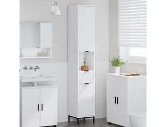 vidaXL Hoge Badkamerkast Wit - 55% Korting!